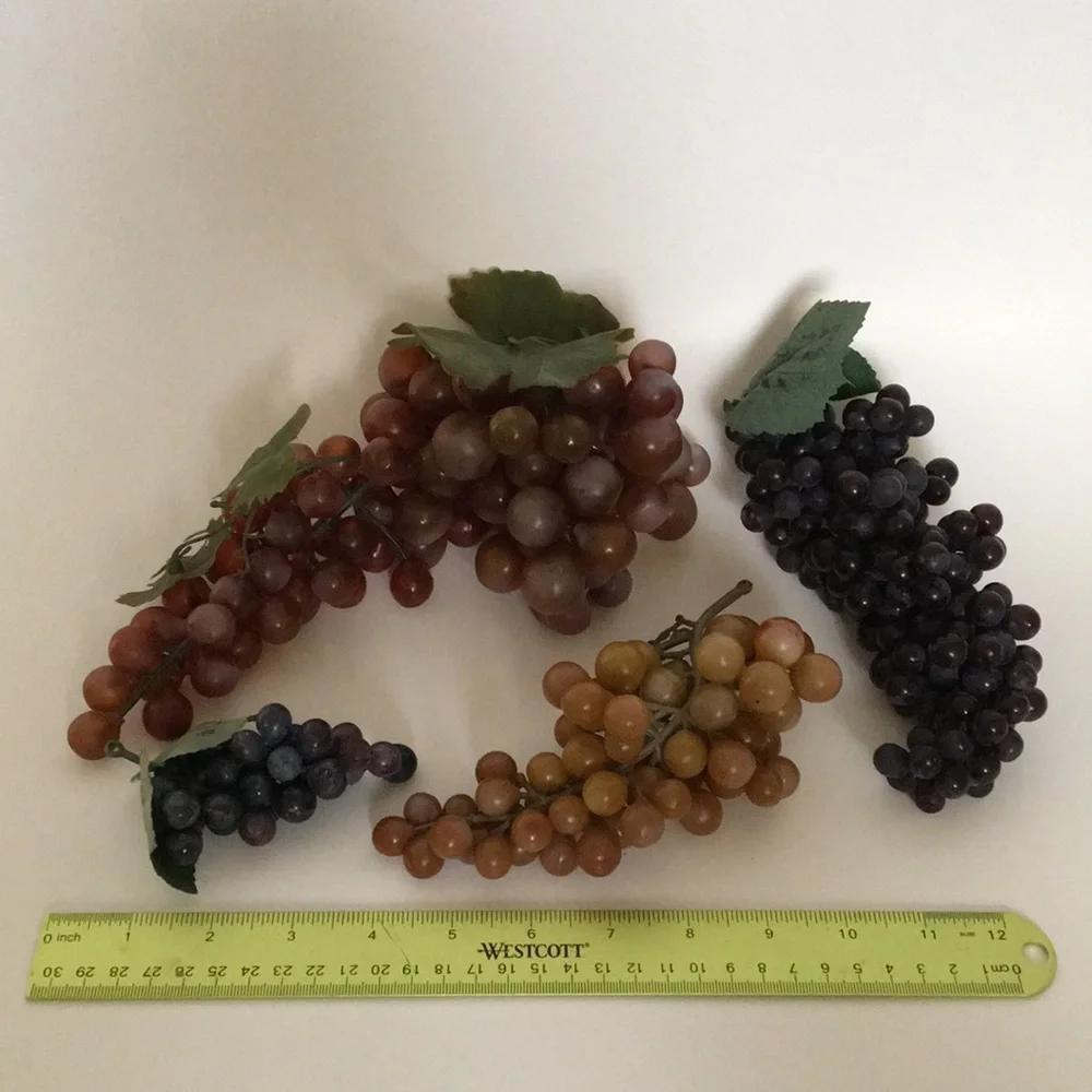 FINAL MARKDOWN Lot #2–Four Bunches of Decorative Vinyl grapes